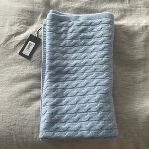 Sofia Cashmere Baby blanket light blue